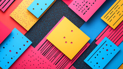 Obraz premium Colorful Abstract Patterns and Textures Design