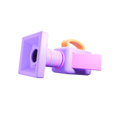 3d icon video camera wedding theme