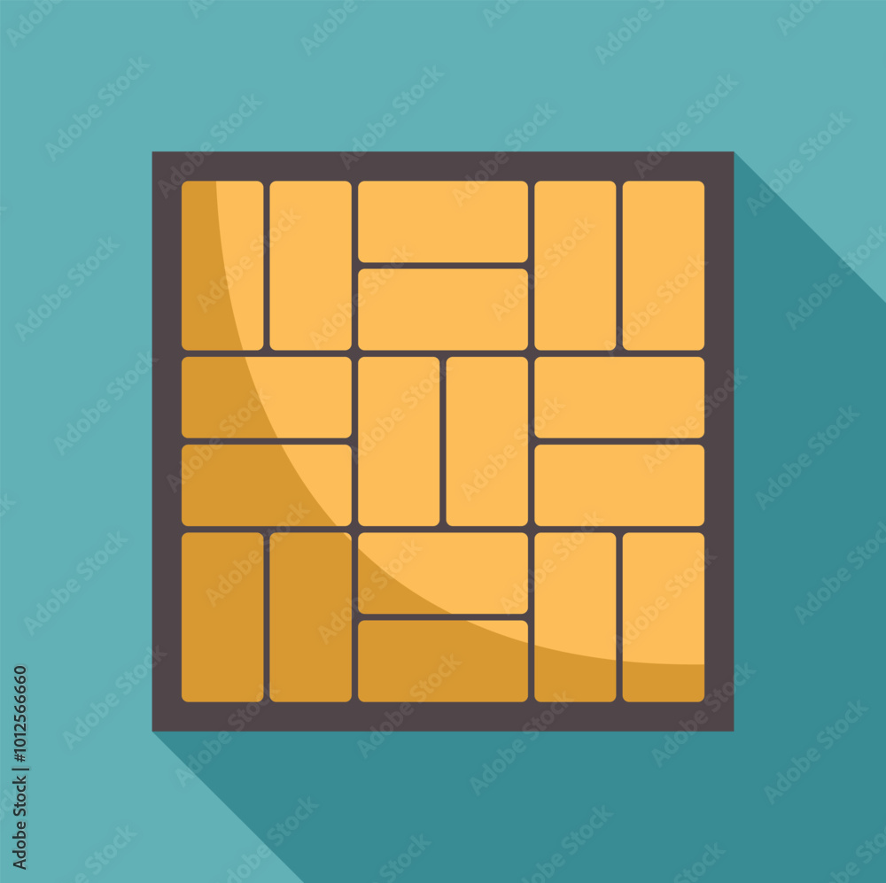 Poster electronic chip cpu processor performing operations icon