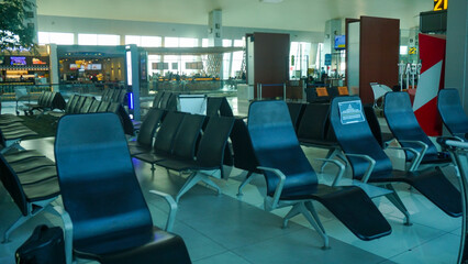 Waiting Area in Indonesian Airport Terminal