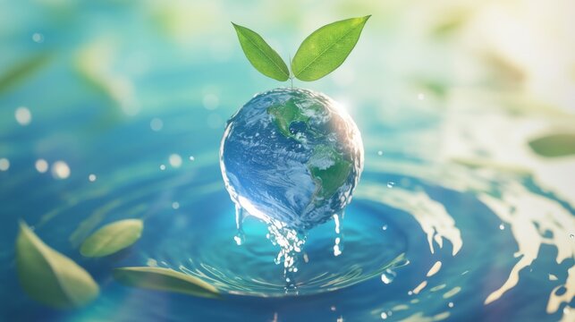 clear water shape earth, Precious Drops: Save Water Promotion for Sustainable Water Resource Management  