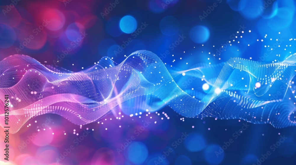Poster digital background for technology: versatile design featuring ai, data, audio, and graphics elements