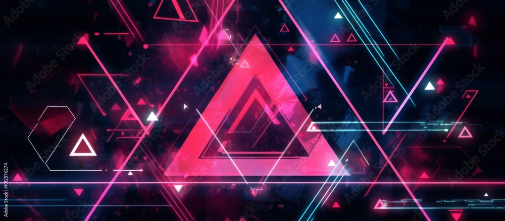 Poster digital background for technology: versatile design featuring ai, data, audio, and graphics elements