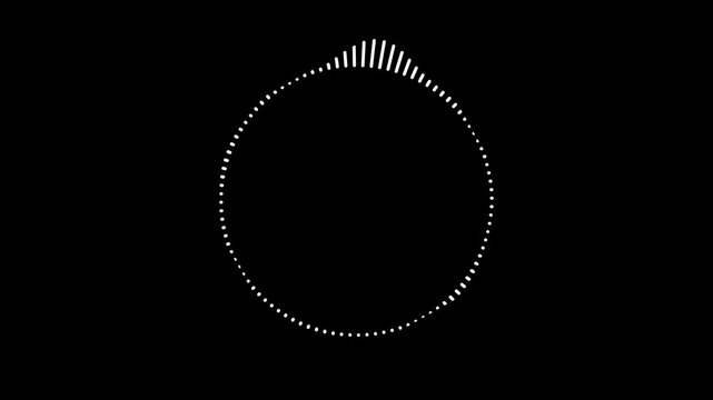 Circle audio spectrum visualizer, graphic animation, Music visualizer, Sound wave circle 4k