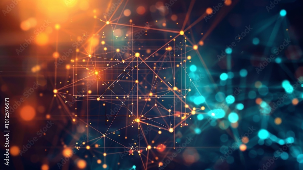 Poster digital background for technology: versatile design featuring ai, data, audio, and graphics elements