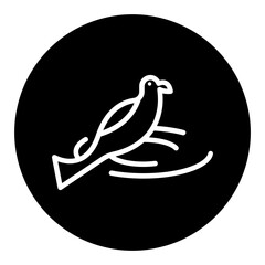 Brids in Nest Vector Icons