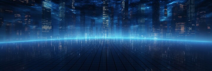 Fototapeta premium Digital Background for Technology: Versatile Design Featuring AI, Data, Audio, and Graphics Elements