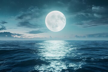 Full Moon over the Ocean
