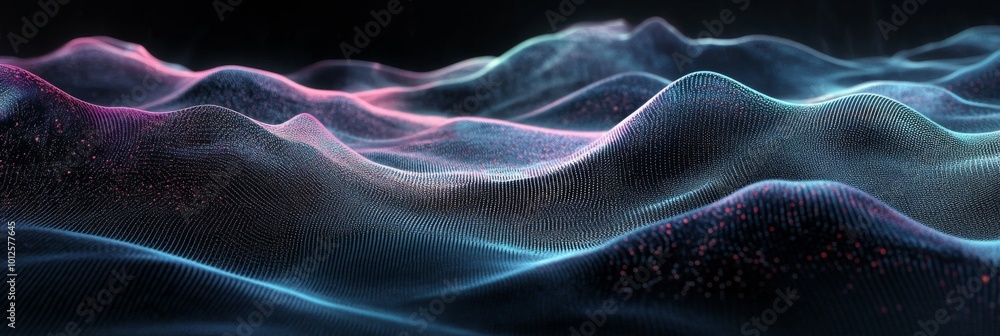 Poster digital background for technology: versatile design featuring ai, data, audio, and graphics elements