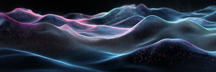 Obraz premium Digital Background for Technology: Versatile Design Featuring AI, Data, Audio, and Graphics Elements