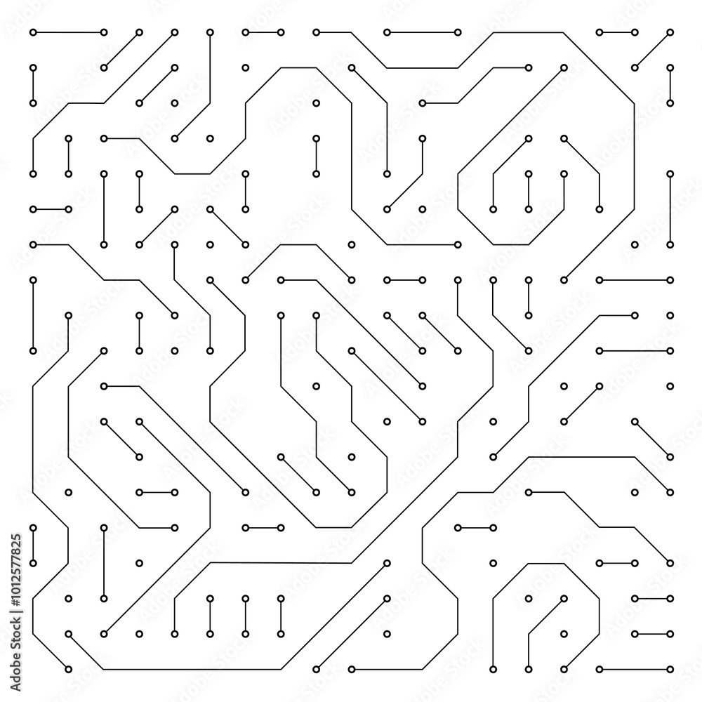 Poster abstract circuit board pattern that embodies the essence of digital technology design