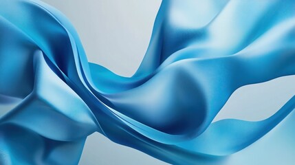 Abstract Blue Fabric Flowing