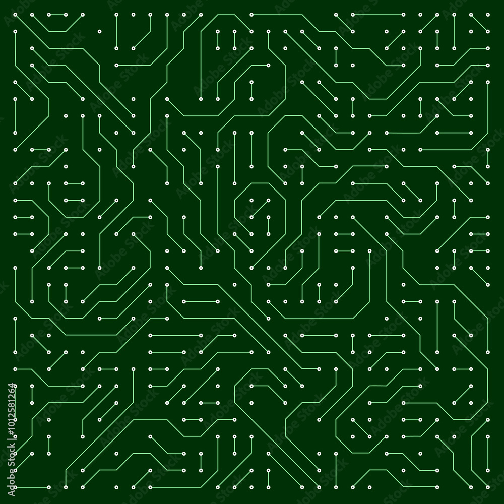 Poster striking digital circuit pattern that showcases various intriguing electronic design elements