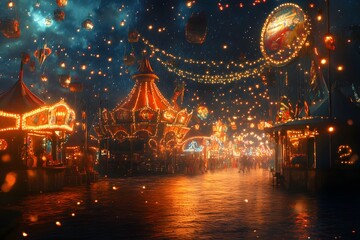 Fototapeta premium Carnival Night Lights