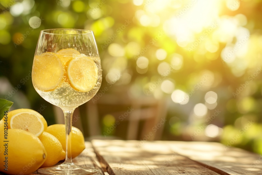 Wall mural Refreshing Lemon Drink with a Sunny Summer Vibe