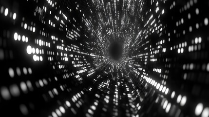 Digital technology background for advanced technological operations. Binary code, AI, data transmission, encryption, and digital archives.