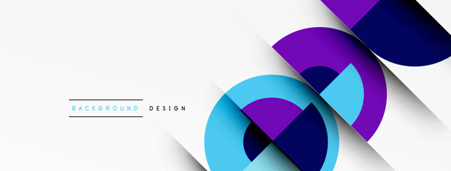 Obraz premium Modern geometrical abstract background - circles. Business or technology presentation design