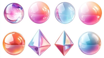 Holographic Spheres and Geometric Shapes  Abstract  D Design Elements