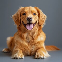 Golden Retriever Dog Portrait  Happy  Friendly  Smiling  Paws  Pet  Canine