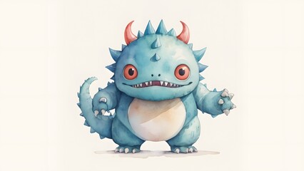 Fototapeta premium Clip art of cute monsters