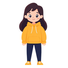 A playful 2D doll design with charming textures, displayed on a  white background for a modern touch.