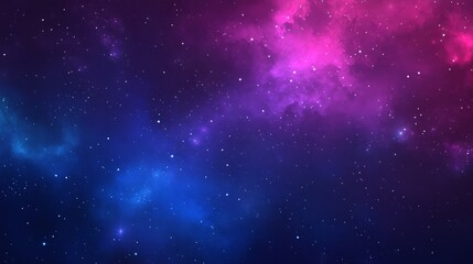 A stunning abstract background of a galaxy with pink and blue nebulae and stars.