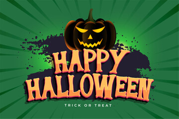  creepy halloween pumpkin background with grungy effect