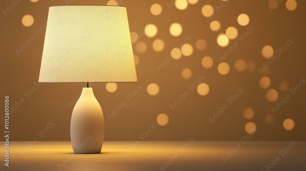 Poster a stylish table lamp featuring a textured base and shade, perfect for enhancing any elegant decor.