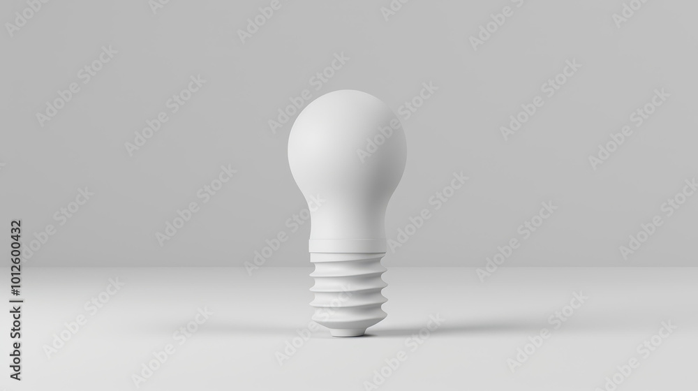 Poster a dynamic 3d design featuring the word idea shaped like a lightbulb, encapsulating the essence of cr