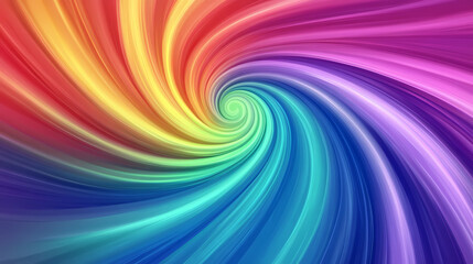 Obraz premium Clean and simple design with a minimalist rainbow swirl graphic. Minimalist Design. Illustration