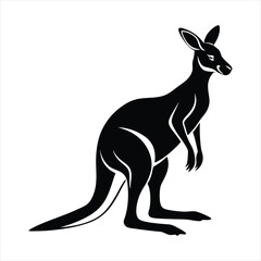 Kangaroo silhouette vector