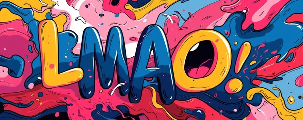 Obraz premium Fun pop art background with text 