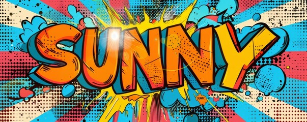 Fototapeta premium Abstract pop art background featuring 