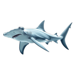 Fototapeta premium great shark isolated on white