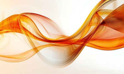 Abstract Orange and Yellow Wave Design