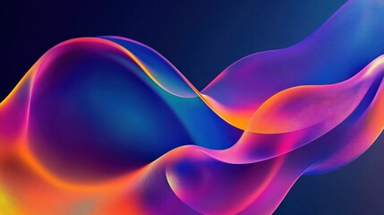 Naklejka premium Abstract Colorful Flowing Waves