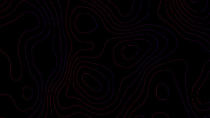 Abstract black background with red gradient Topographic line map pattern. Topographic contour lines vector map seamless pattern vector. 
