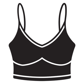 recommend clip art: Tank top line art silhouette vector illustration