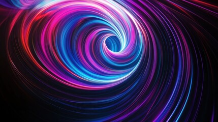 Obraz premium Abstract Swirling Neon Lights