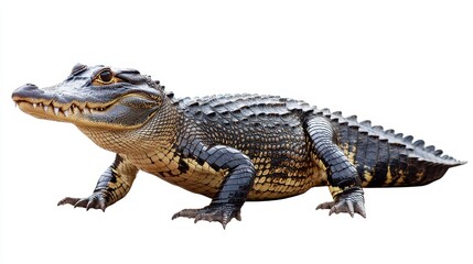 Fototapeta premium crocodile isolated in white