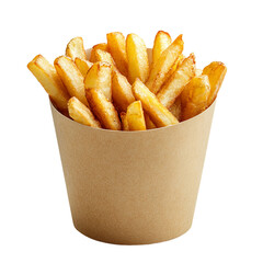 french fries on a white background