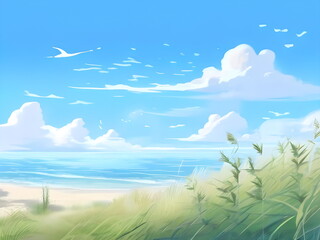 Fototapeta premium View with Gentle and Cool Breeze