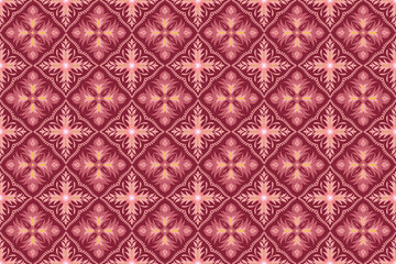 Seamless purple floral damask pattern.