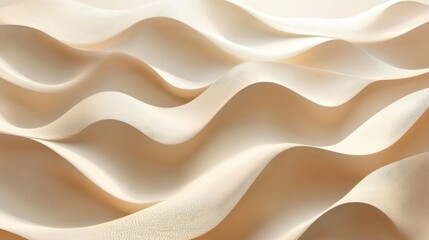 Obraz premium Sand dunes, shadow play with abstract structures, warm tones, 3D illustration