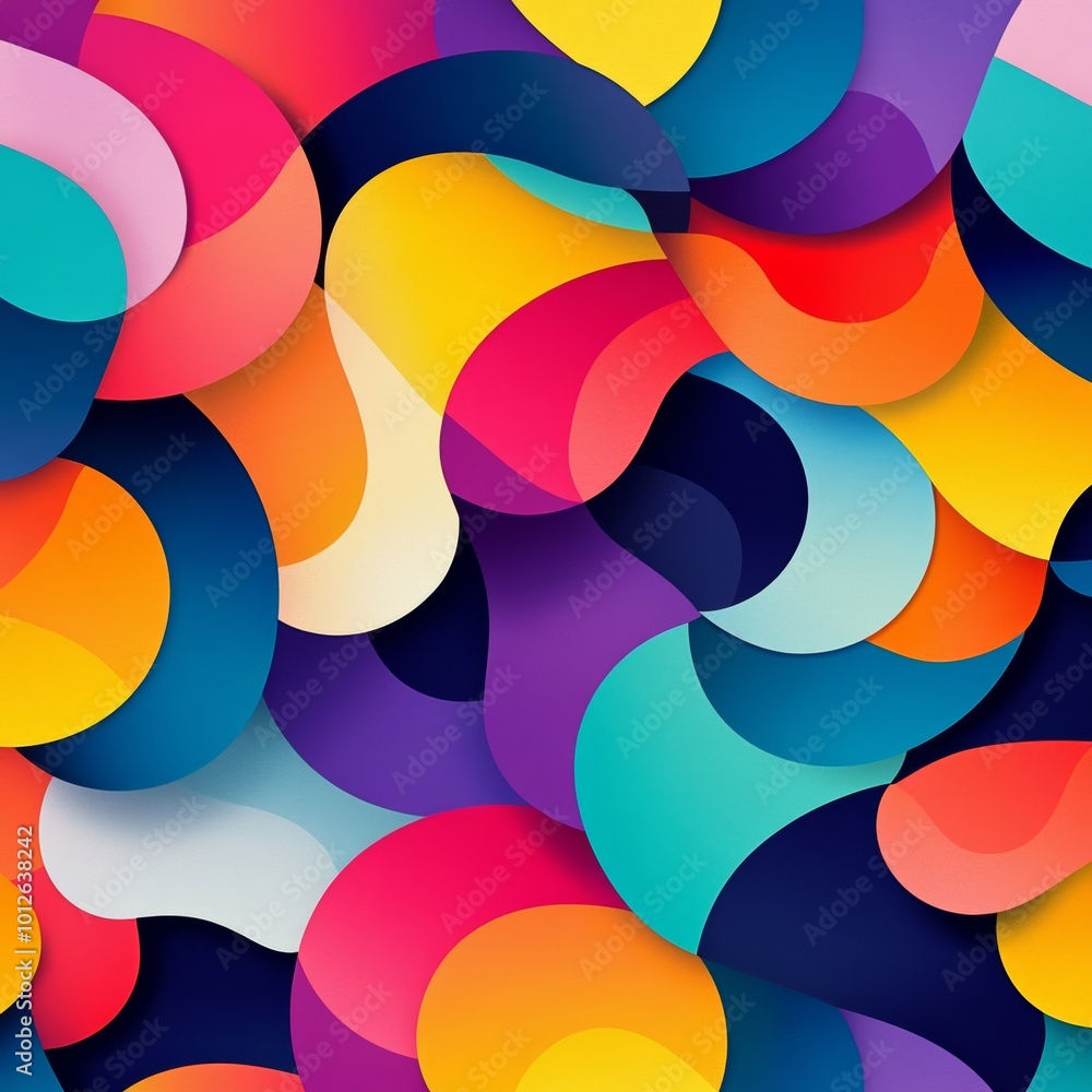 Poster abstract colorful shapes background pattern design