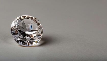 Diamond is a solid form of pure carbon with its atoms arranged in a crystal and is the hardest known substance and the most expensive valued gemstone. Cut and high clarity isolated on light background