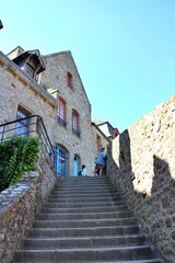 Obraz premium Outer corridor of Mont Saint-Michel in France
