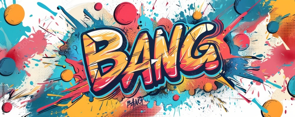 Poster playful pop art background with 
