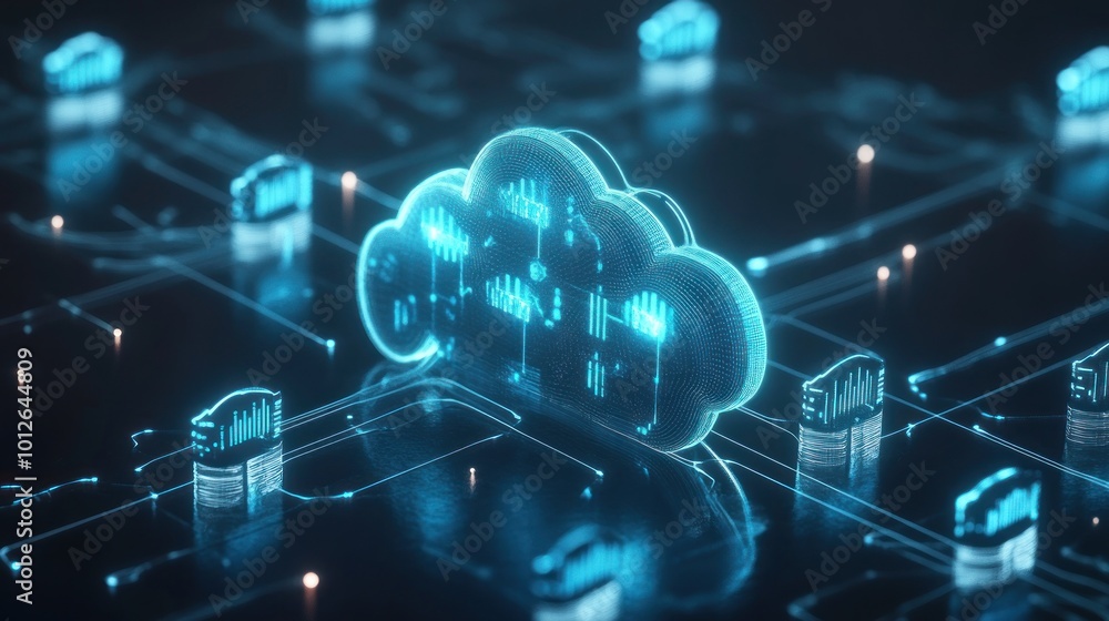 Poster cloud computing - digital network