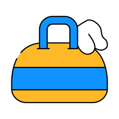 doggy bag line icon vector. doggy bag sign. isolated symbol illustration